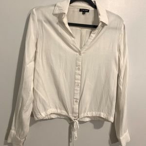White button down blouse